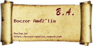 Boczor Amália névjegykártya